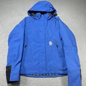 Loki Ski Jacket Mens XS Blue Hooded Water Resistant Wind Shell Outdoor Polyester